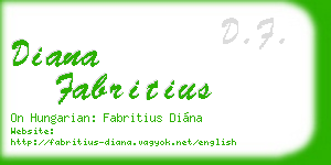 diana fabritius business card
